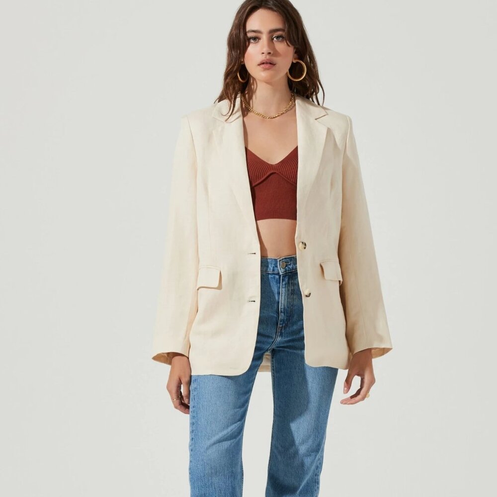 ASTR Rio Oversized Linen Blazer. NWT. XS